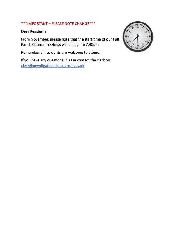 meeting-time-change-newdigate-parish-council